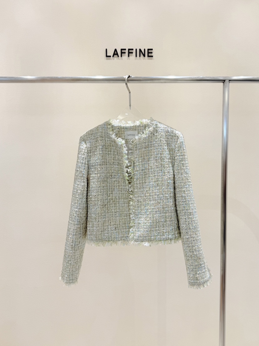 LAFFINE-P直郵韓國代購女裝新品熱賣職業24秋冬夾克花呢LAFFINE-P夾克圖色2