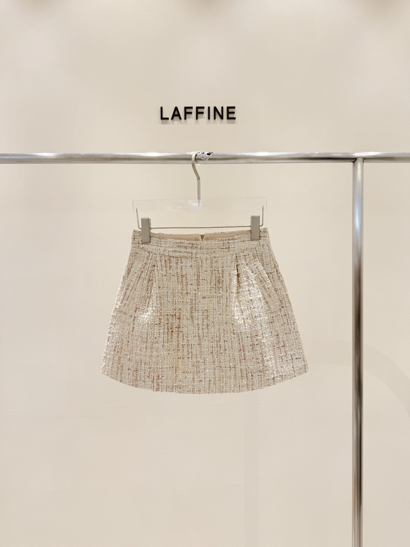 LAFFINE-P韓國直郵東大門代購女裝新品熱賣24秋冬短裙花呢LAFFINE-P短裙圖色2