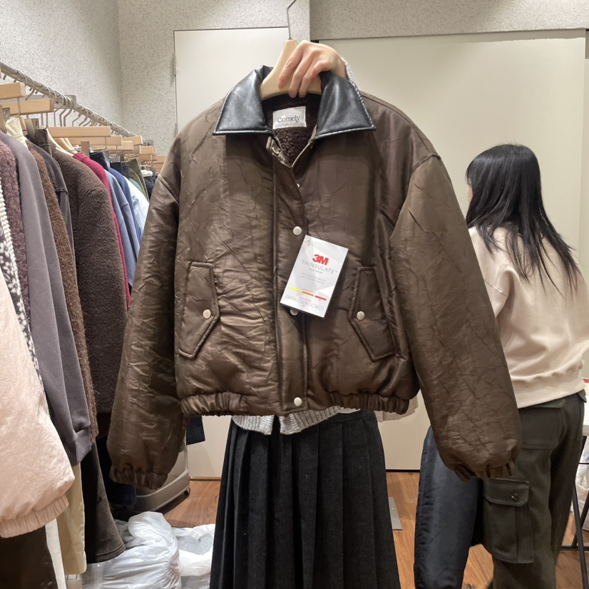 Comely韓國直郵東大門代購女裝新品職業熱賣24秋冬短款棉服Comely短款棉服圖色2