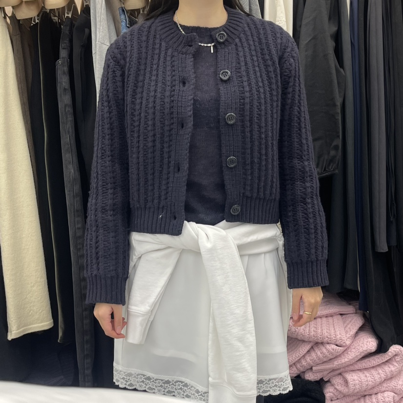 ESSENCE直郵韓國代購女裝新款推薦真品24秋冬人氣針織衫開衫ESSENCE針織衫圖色4