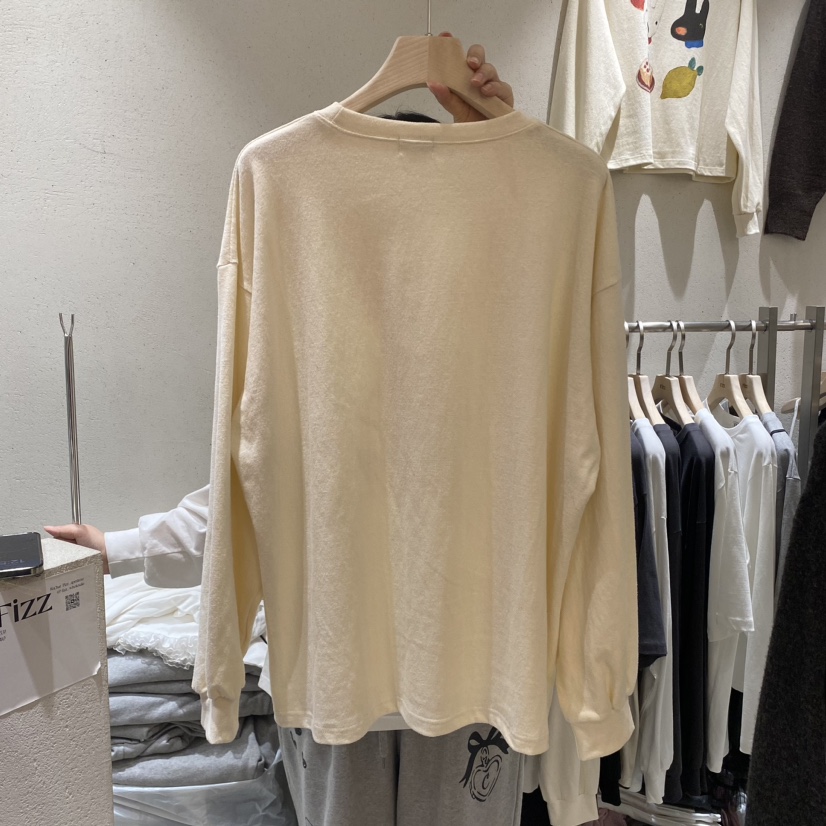 FIZZ韓國直郵東大門代購女裝新品熱賣時尚24秋冬休閑長袖T恤FIZZ長袖T恤