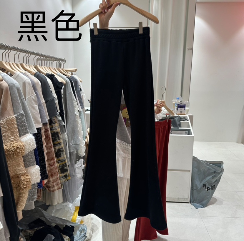 MINI UNNI韓國直郵東大門代購女裝新品休閑24秋冬休閑褲羅紋MINI UNNI休閑褲圖色3