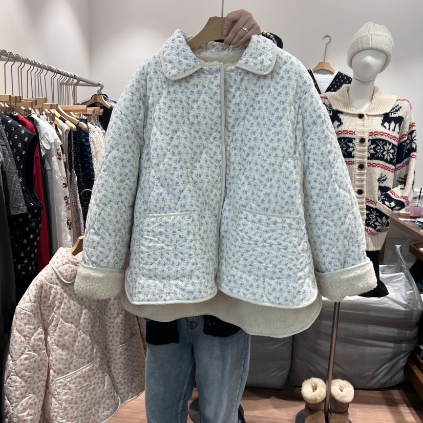 DELICIOUS韓國直郵女裝新品人氣職業真品推薦休閑短款棉服填充NOVUS短款棉服