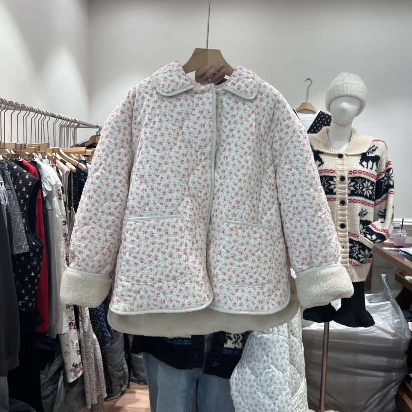 DELICIOUS韓國直郵女裝新品人氣職業真品推薦休閑短款棉服填充NOVUS短款棉服圖色2