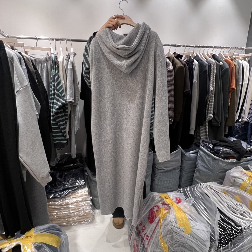 OPEN韓國直郵東大門實拍女裝新品真品24秋冬連衣裙連帽連衣裙OPEN連衣裙