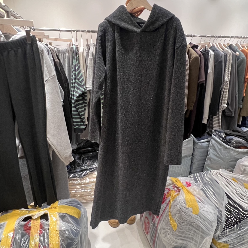 OPEN韓國直郵東大門實拍女裝新品真品24秋冬連衣裙連帽連衣裙OPEN連衣裙圖色3