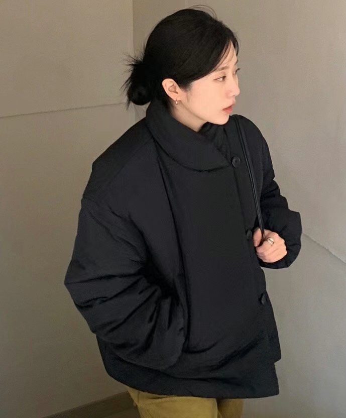 FORME韓國直郵女裝新品24秋冬推薦職業真品休閑短款棉服羅紋FORME短款棉服