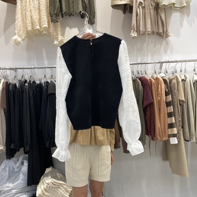 THE LENA韓國直郵東大門代購女裝新品熱賣休閑真品襯衫蕾絲衫NWEOL襯衫/蕾絲衫