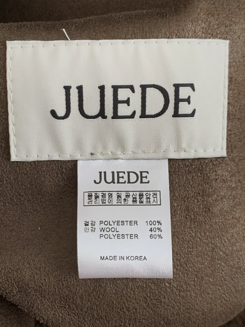 JUEDE韓國直郵東大門實拍女裝新品推薦職業短款大衣兩面可穿JUEDE短款大衣