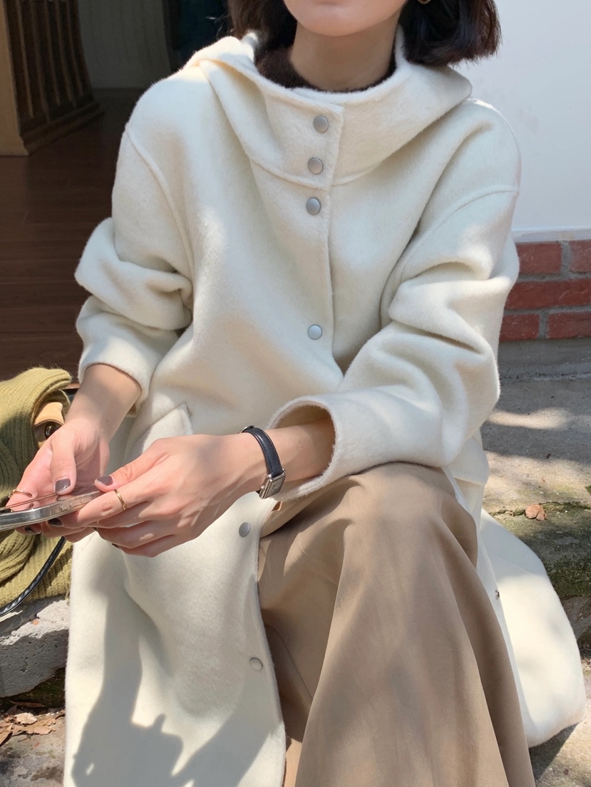 BANI BLUBH韓國直郵東大門代購女裝新品人氣24秋冬中長款大衣BANI BLUSH中長款大衣