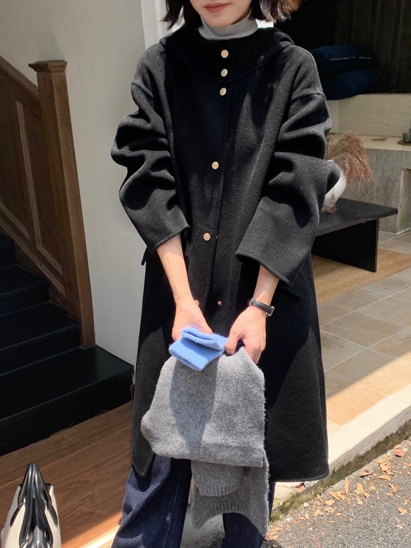 BANI BLUBH韓國直郵東大門代購女裝新品人氣24秋冬中長款大衣BANI BLUSH中長款大衣