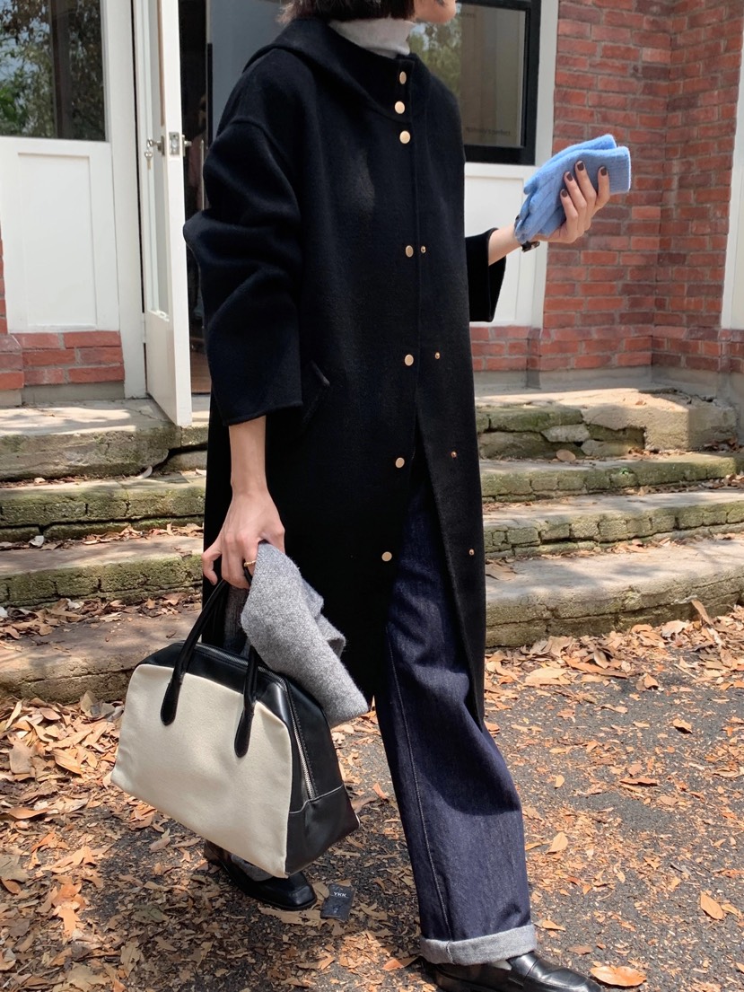BANI BLUBH韓國直郵東大門代購女裝新品人氣24秋冬中長款大衣BANI BLUSH中長款大衣