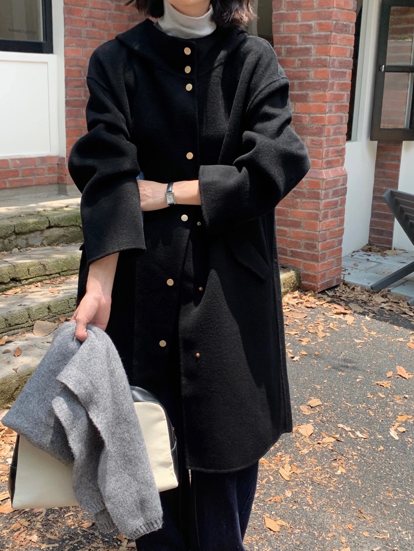 BANI BLUBH韓國直郵東大門代購女裝新品人氣24秋冬中長款大衣BANI BLUSH中長款大衣圖色2