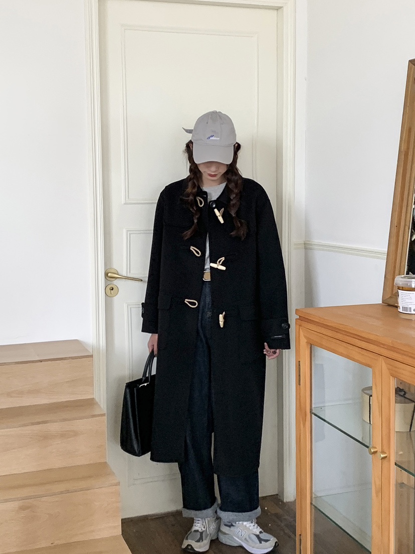 BANI BLUBH直郵韓國代購女裝新品休閑熱賣推薦職業中長款大衣BANI BLUSH中長款大衣