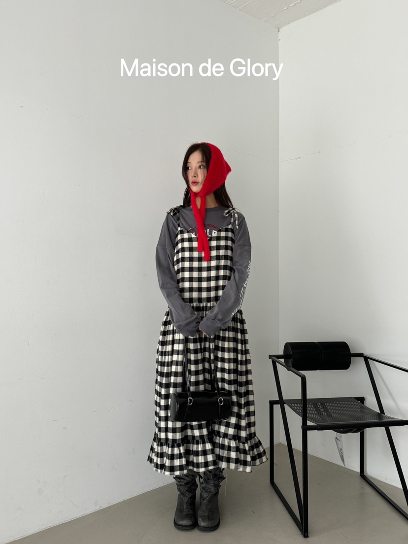 MAISON DE GLORY直郵韓國代購女裝新品24秋冬時尚連衣裙MAISON DE GLORY連衣裙