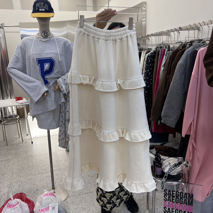 SAEGGAM韓國直郵東大門代購女裝新品推薦職業24秋冬長裙加絨SAEGGAM長裙圖色2