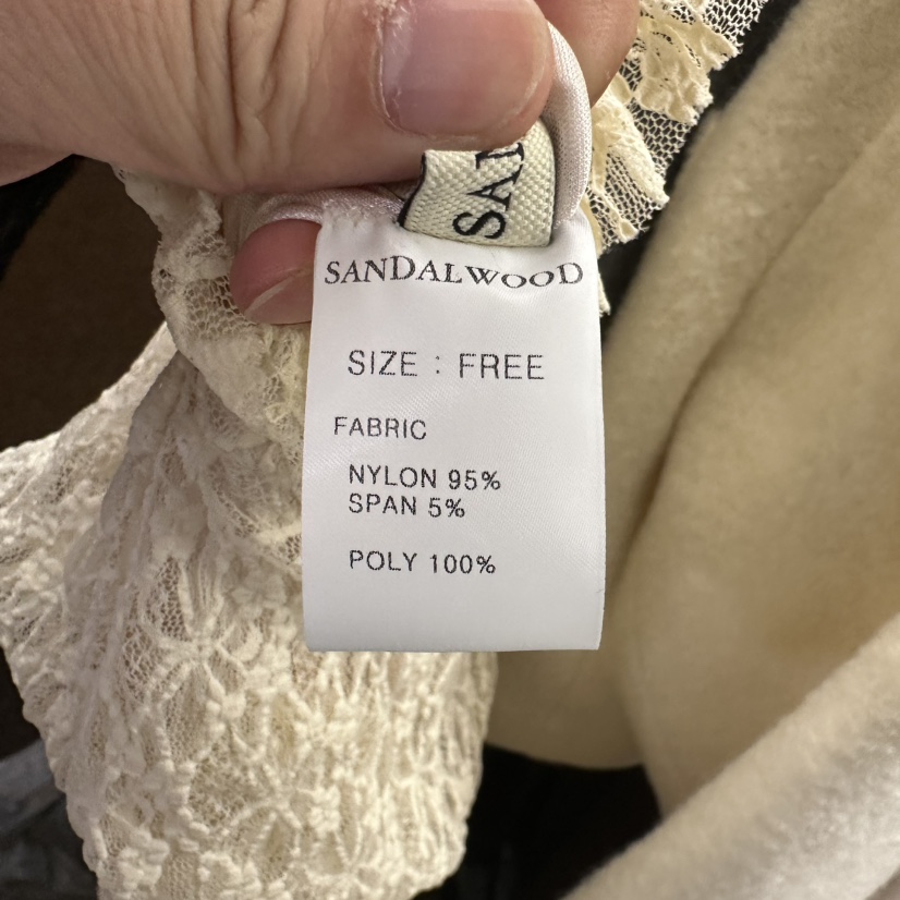 SANDALWOOD直郵韓國代購女裝新品熱賣24秋冬真品連衣裙蕾絲SANDALWOOD連衣裙