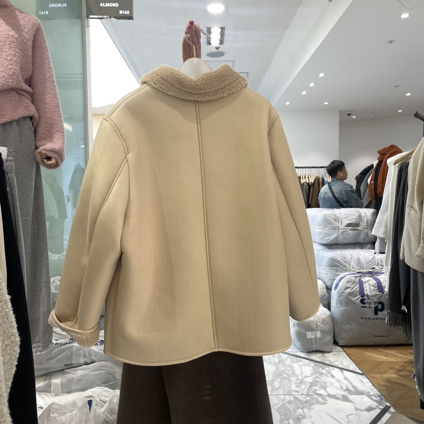 ALMOND韓國直郵東大門實拍女裝新品真品休閑24秋冬短款棉服ALMOND短款棉服