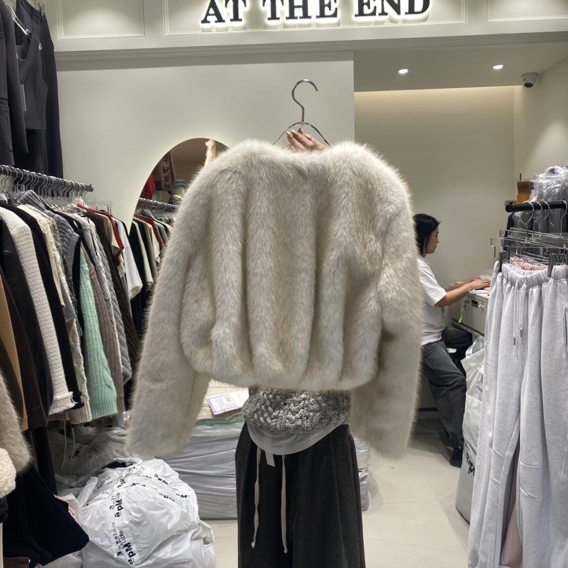 AT THE END直郵韓國代購女裝新品人氣職業休閑真品短款大衣AT THE END短款大衣
