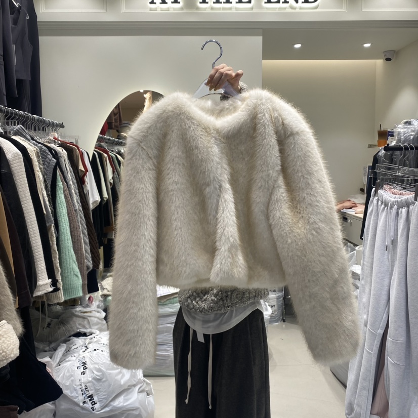AT THE END直郵韓國代購女裝新品人氣職業休閑真品短款大衣AT THE END短款大衣圖色1