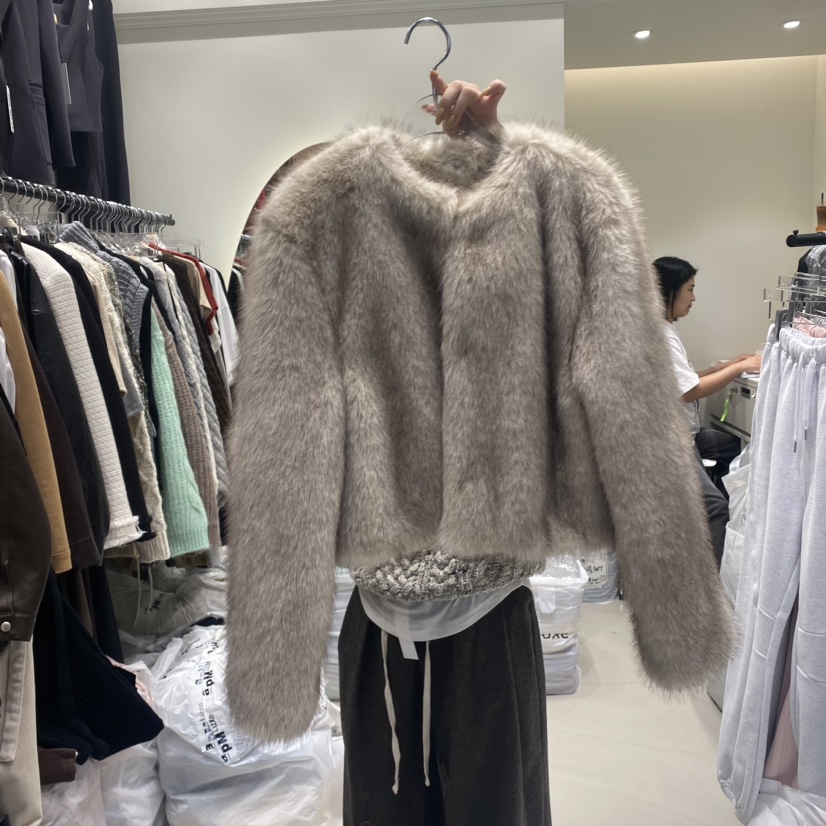 AT THE END直郵韓國代購女裝新品人氣職業休閑真品短款大衣AT THE END短款大衣圖色2