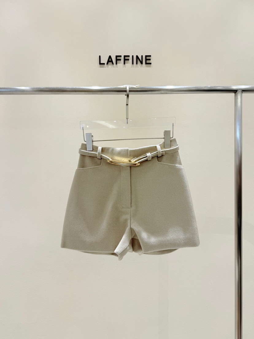 LAFFINE-P韓國直郵女裝新款真品休閑人氣時尚熱賣短褲含腰帶LAFFINE-P短褲圖色1