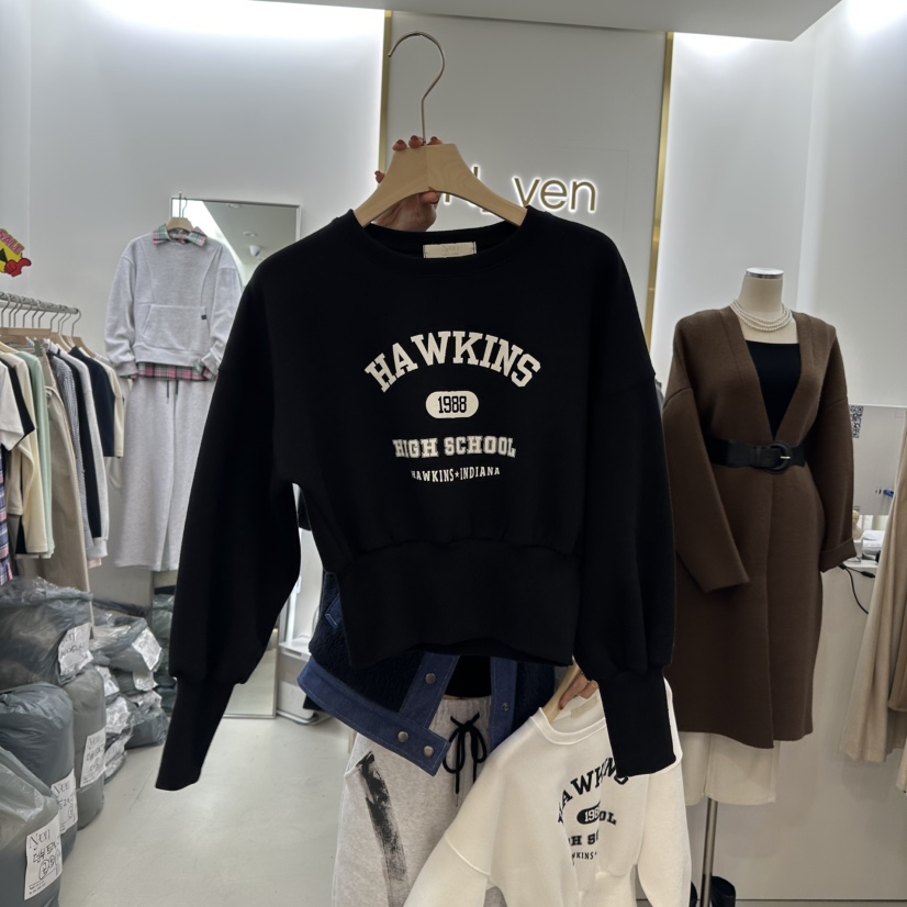 N YEN韓國直郵東大門代購女裝新款真品推薦職業衛衣加絨拉絨N YEN衛衣圖色2