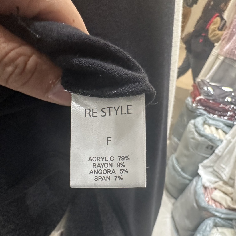 RE STYLE直郵韓國代購女裝新品24秋冬職業熱賣長袖T恤羊毛RE STYLE長袖T恤