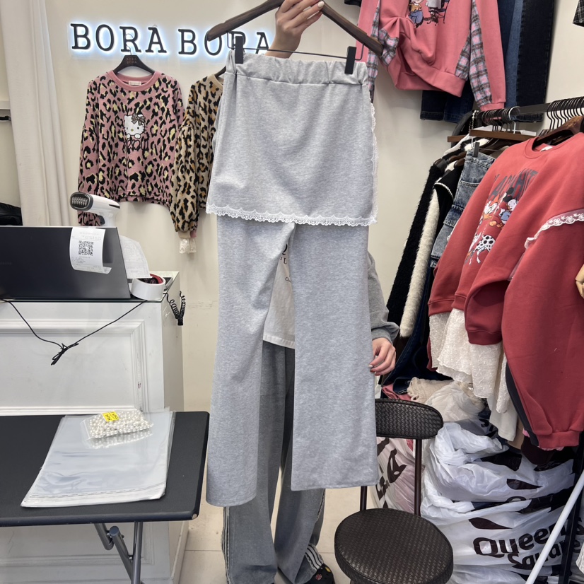 BORA BORA韓國直郵女裝新品24秋冬職業熱賣時尚裙褲假兩件BORA BORA裙褲