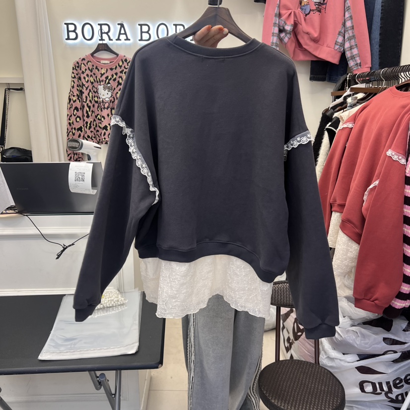 BORA BORA韓國直郵東大門代購女裝新品休閑推薦人氣衛衣加絨BORA BORA衛衣