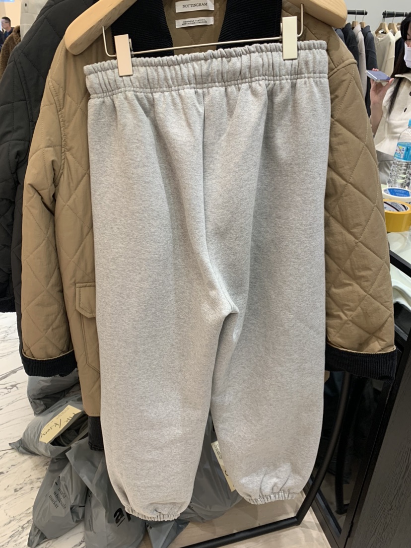 NOTTINGHAM韓國直郵女裝新品熱賣真品24秋冬休閑休閑褲拉絨NOTTINGHAM休閑褲