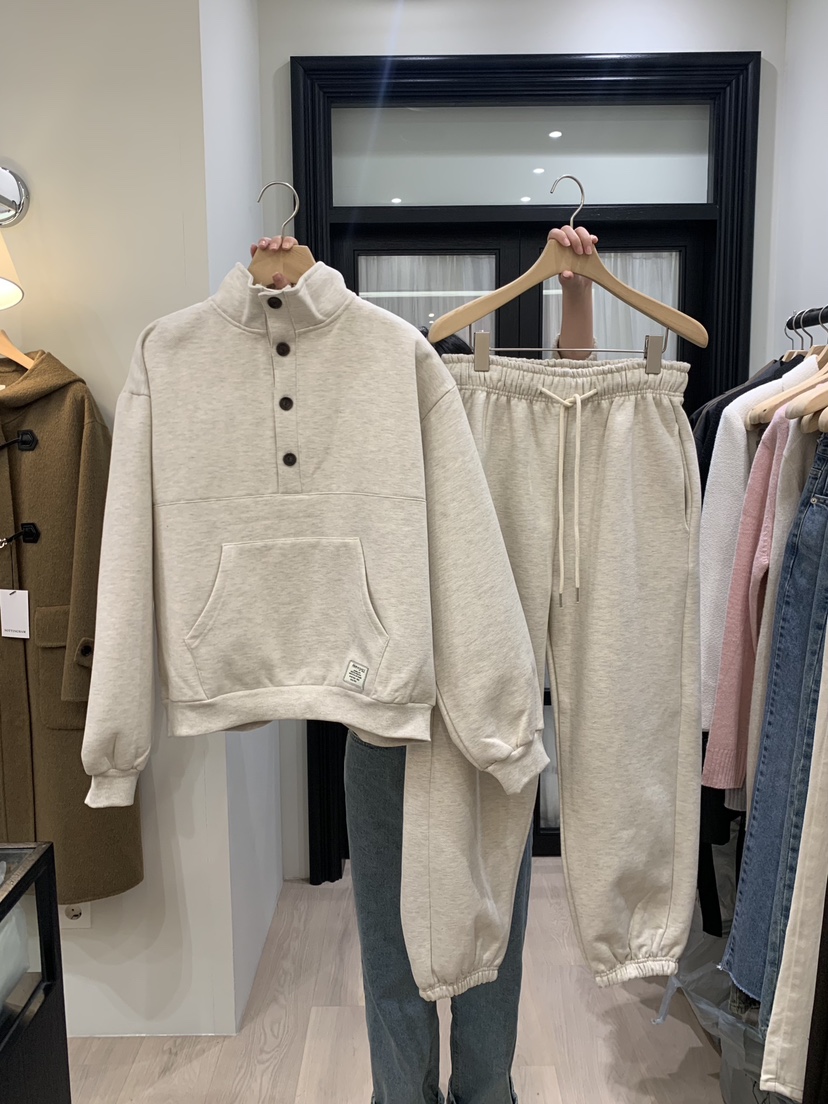 NOTTINGHAM韓國直郵女裝新品熱賣真品24秋冬休閑休閑褲拉絨NOTTINGHAM休閑褲