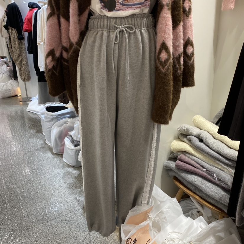 ASSEMBLY直郵韓國代購女裝新品職業人氣休閑休閑褲加絨蕾絲ASSEMBLY休閑褲圖色2