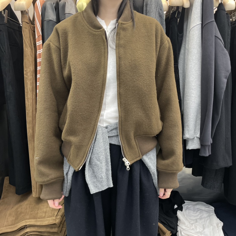 ESSENCE韓國直郵女裝新款真品休閑24秋冬熱賣短款大衣羊毛ESSENCE短款大衣圖色2