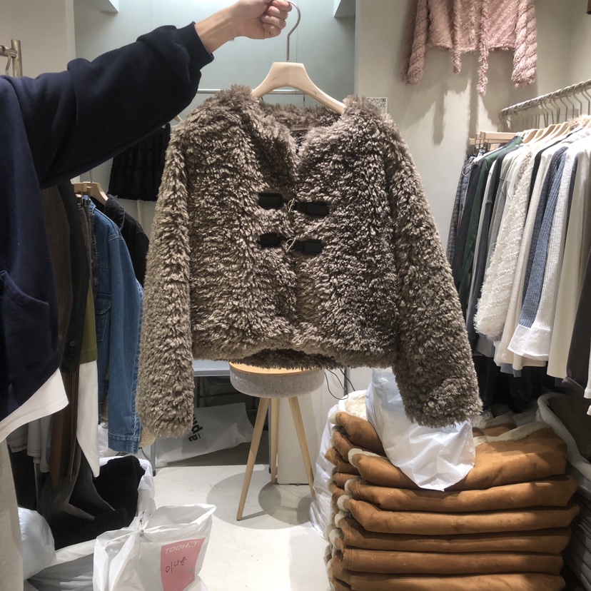 TOO HOT韓國直郵女裝新品休閑職業熱賣人氣24秋冬短款大衣TOO HOT短款大衣