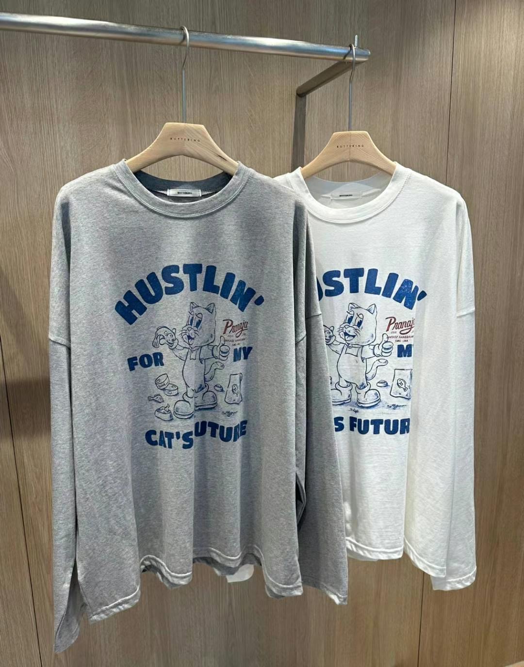 BUTTERING直郵韓國代購女裝新品24秋冬真品時尚休閑長袖T恤ARLOW長袖T恤