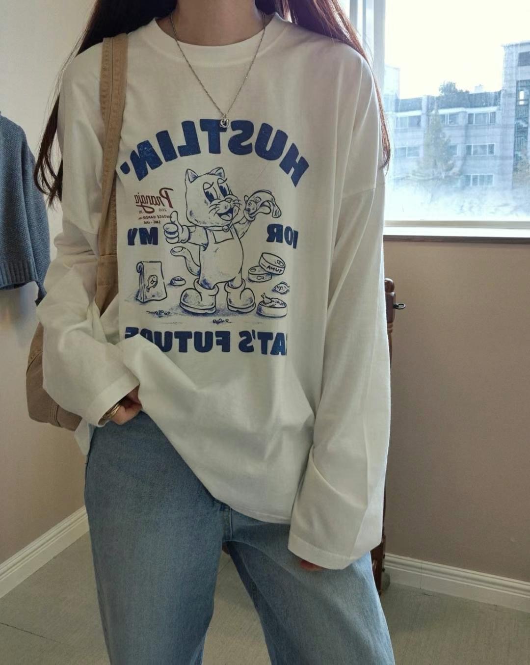 BUTTERING直郵韓國代購女裝新品24秋冬真品時尚休閑長袖T恤ARLOW長袖T恤圖色2