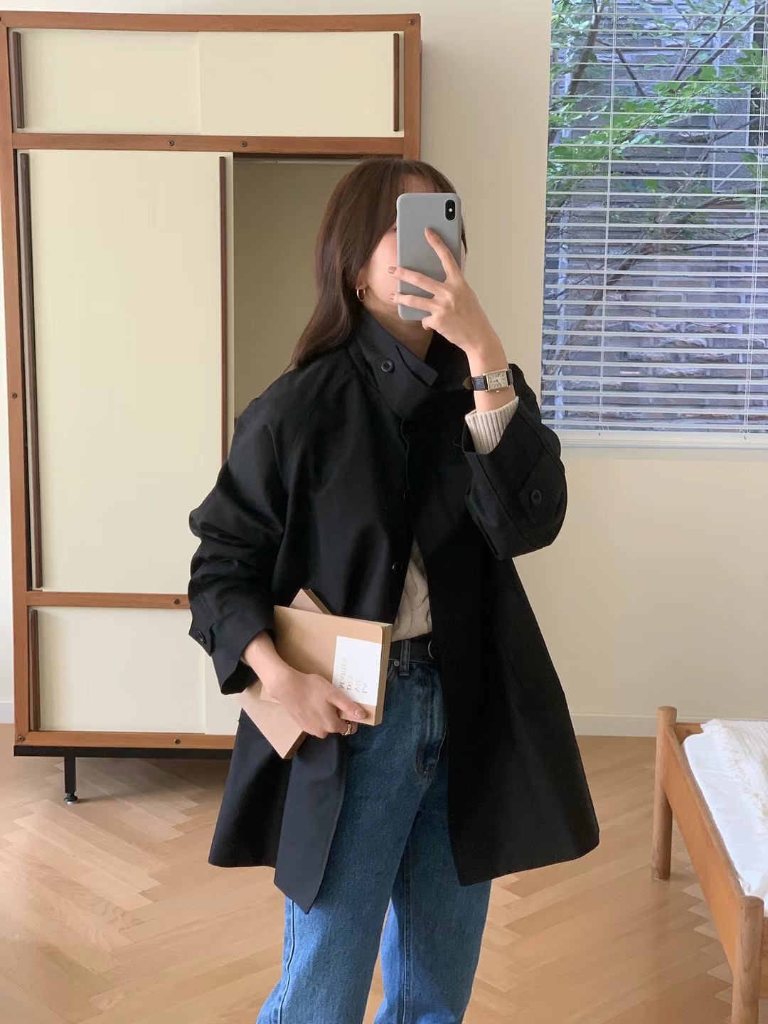 VINE韓國直郵東大門實拍女裝新品熱賣時尚真品推薦休閑夾克VINE夾克圖色2
