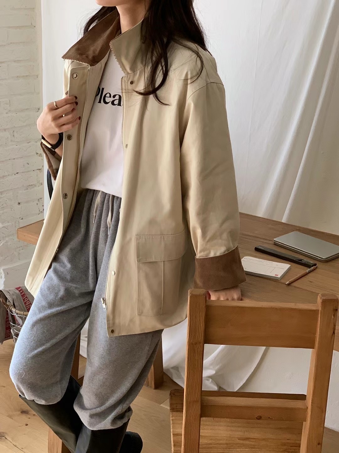 VINE直郵韓國代購女裝新款推薦24秋冬職業人氣時尚熱賣夾克VINE夾克圖色2
