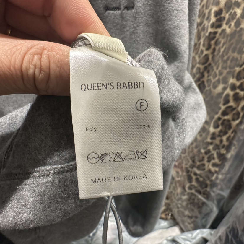 QUEENSRABBIT韓國直郵東大門實拍女裝新品時尚衛衣抓絨拉鏈QUEENSRABBIT衛衣