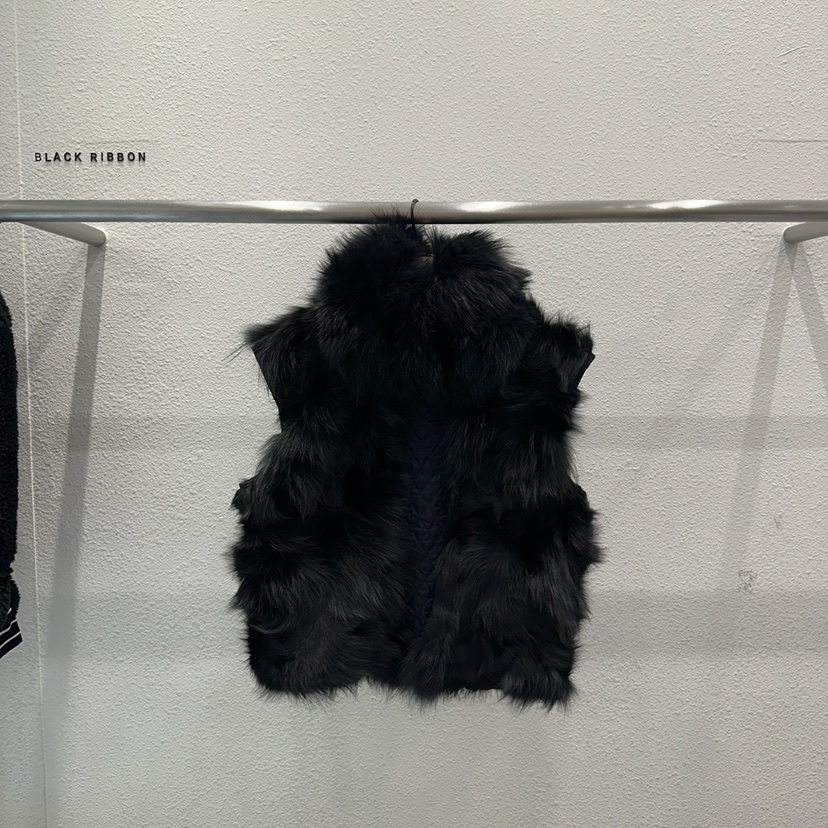 BLACK RIBBON-A韓國直郵東大門代購女裝新款休閑馬甲里外穿雙面BLACK RIBBON-A馬甲