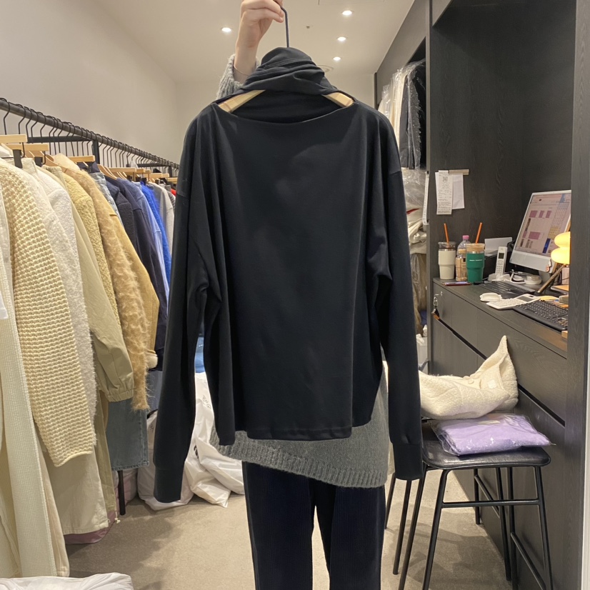 VASIL韓國直郵東大門實拍女裝新品職業真品24秋冬長袖T恤兔子VASIL長袖T恤