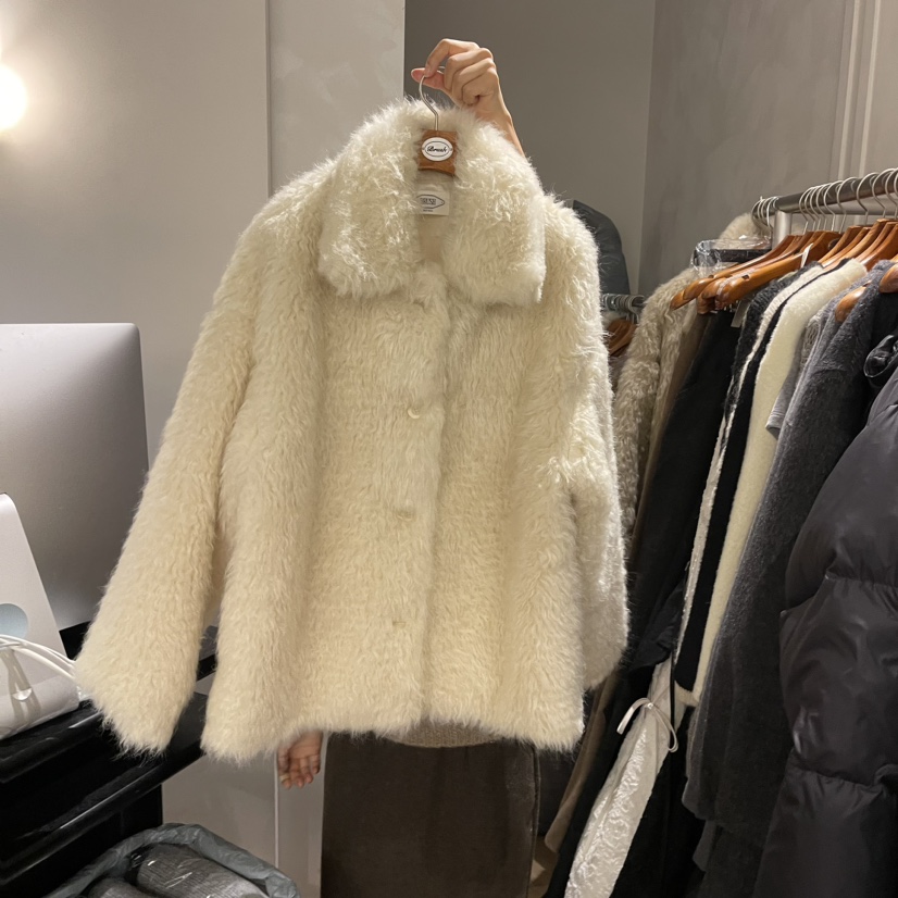 BRUSH-P韓國直郵東大門實拍女裝新品24秋冬人氣短款大衣BRUSH-P短款大衣