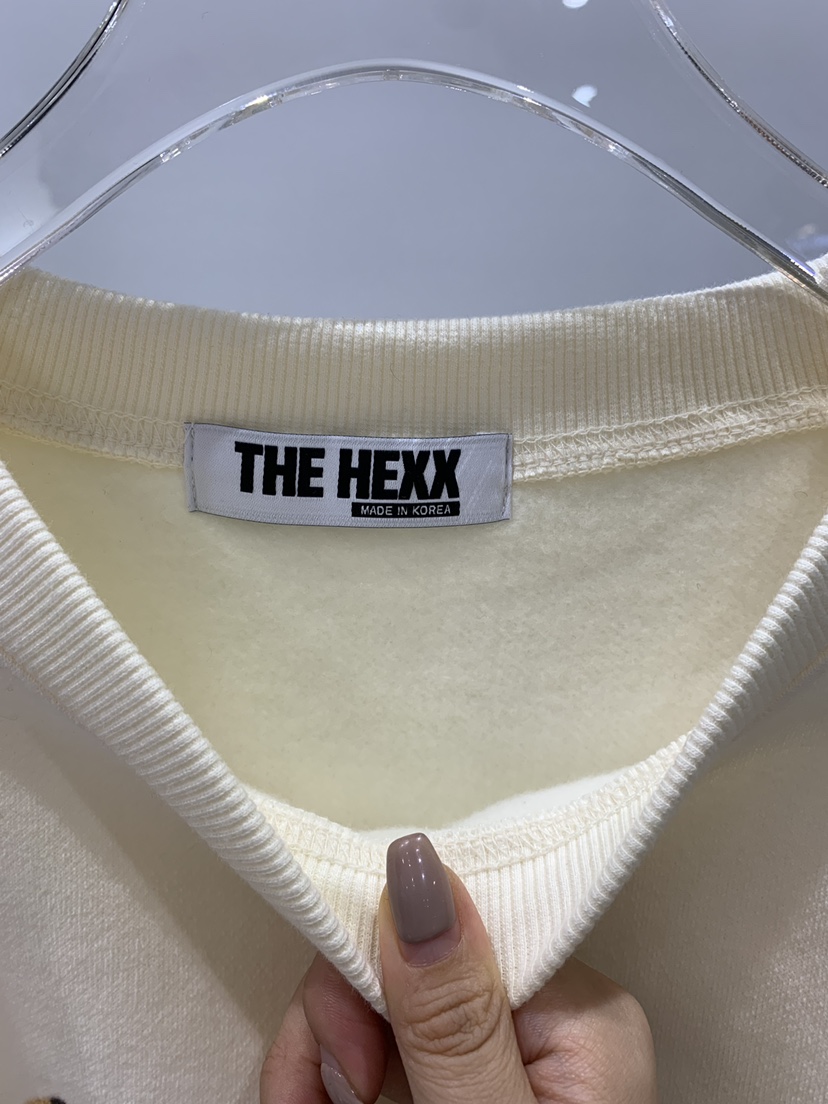 THE HEXX韓國直郵女裝新品休閑熱賣人氣時尚職業衛衣加絨拉絲THE HEXX衛衣