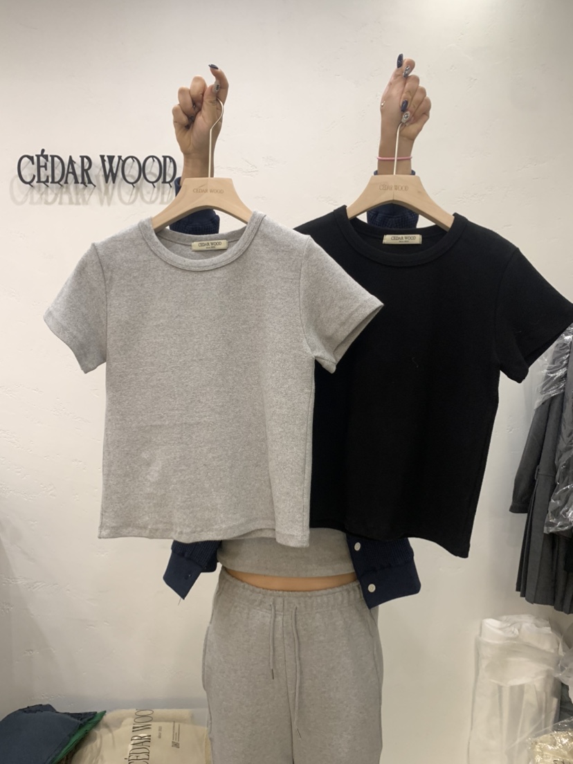 CEDARWOOD韓國代購女裝新款職業真品休閑時尚熱賣人氣T恤拉絨CEDARWOODT恤