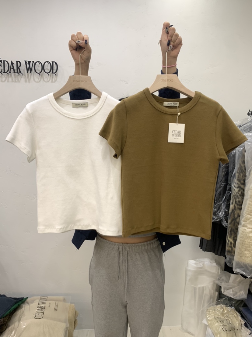 CEDARWOOD韓國代購女裝新款職業真品休閑時尚熱賣人氣T恤拉絨CEDARWOODT恤