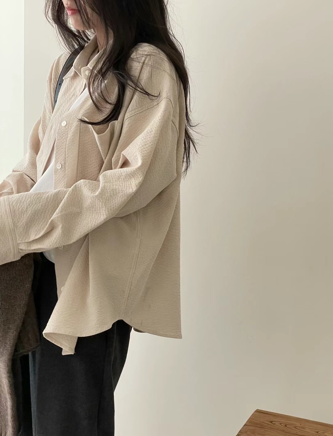 AMYGRACE韓國直郵女裝新品24秋冬職業休閑熱賣襯衫蕾絲衫AMYGRACE襯衫/蕾絲衫