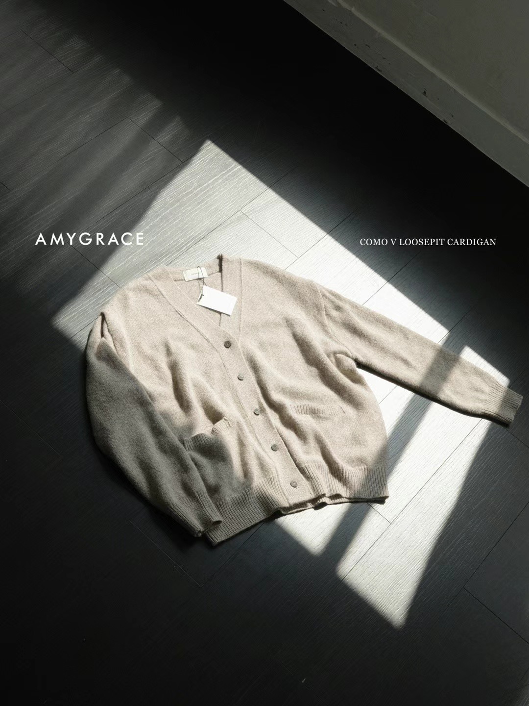 AMYGRACE韓國直郵東大門代購女裝新款真品職業24秋冬針織衫開衫AMYGRACE針織衫