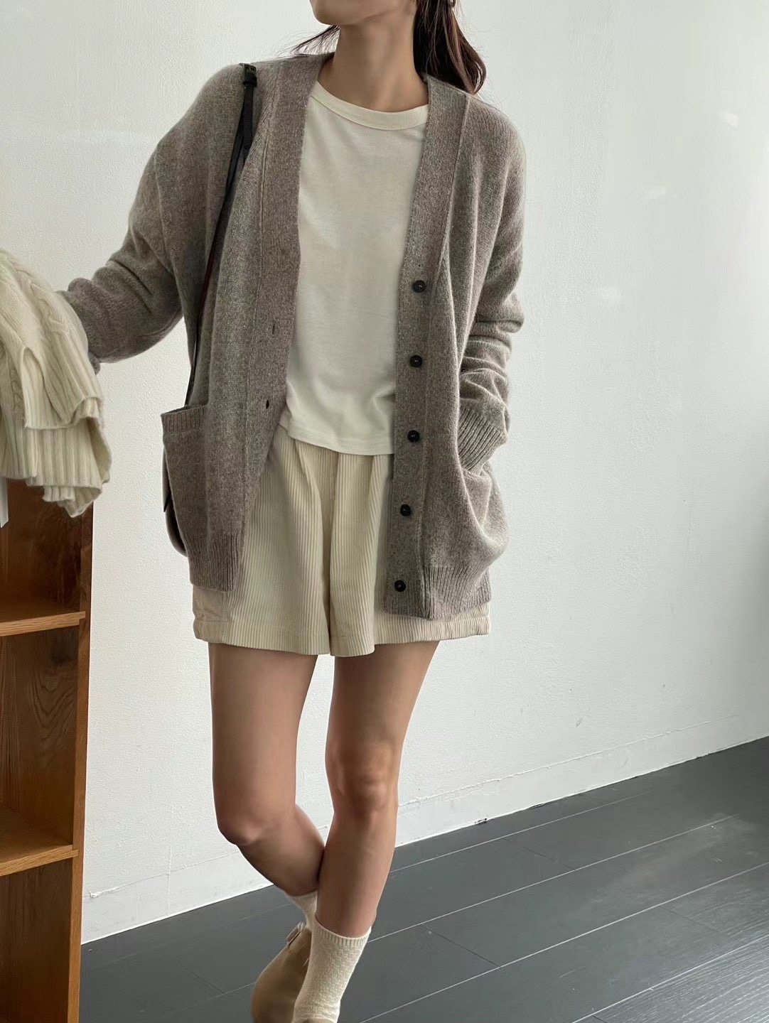 AMYGRACE韓國直郵東大門代購女裝新款真品職業24秋冬針織衫開衫AMYGRACE針織衫圖色2