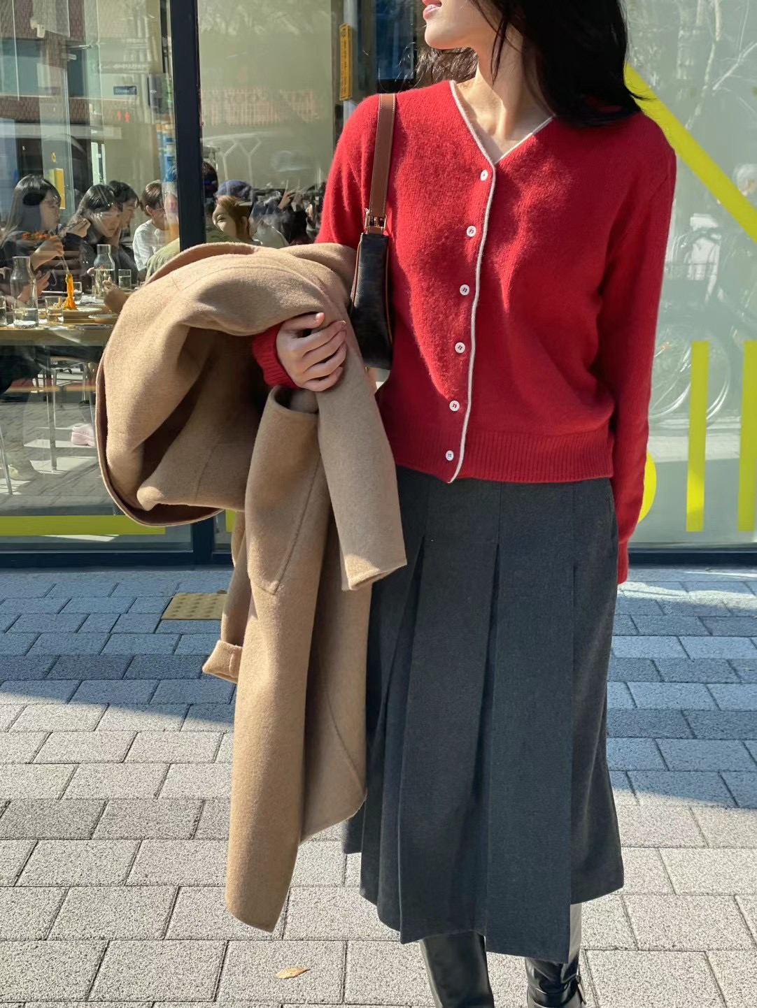 AMYGRACE直郵韓國代購女裝新款休閑24秋冬人氣真品針織衫AMYGRACE針織衫